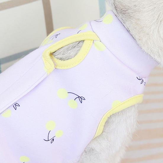 Yousheng Pet Surgery Recovery Suit Cute Pattern Prevent Bite/Lick Milk Fiber Fabric Thicken Pet Dog Cat Neutering Suit for Home