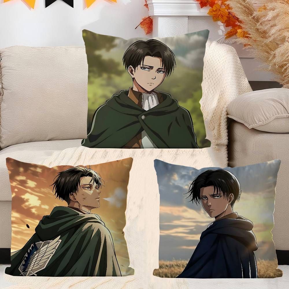 L-Levi Ackerman Pillow Cover Sofa Cushion Cover Home Room Decoration Children Gift