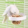 Parrot Food Pot High Elastic Design Easy Installation Cleaning Transparent Bowl Parrot Cage Accessory