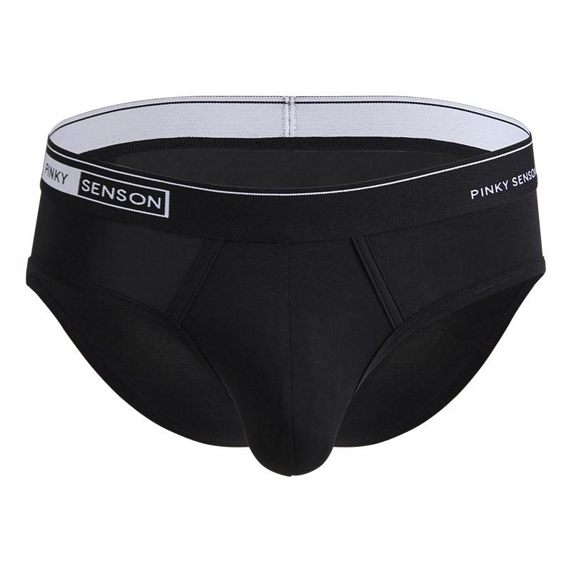 Pinky Senson Men's Mid-Rise Plus Size Modal Briefs - Solid Colors