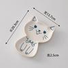 Creative Ceramic Cartoon Cat Plate Japanese Painted Cat Snack Plate Nuts Snack Fruit Salad Dish Tableware Home Kitchen Supplies