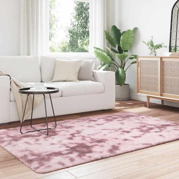 VidaXL Shaggy Rug with Long Pile Powder Pink 130x200 Cm Polyester, Rug, Bedroom Rug, Modern Rug, Living Room Rug, 4102833