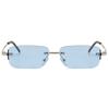Superhot Eyewear 27369 Fashion 2026 Vintage Y2K Rimless Rectangle Sunglasses for Men and Women