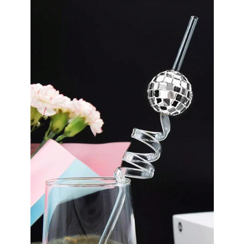 

Многоразовые пластиковые соломинки-диско-шары, Декоративные зеркальные твистеры-миксеры для вечеринки в стиле 70-х, Соломинка в виде ковбойской шляпы 6pcs-silver