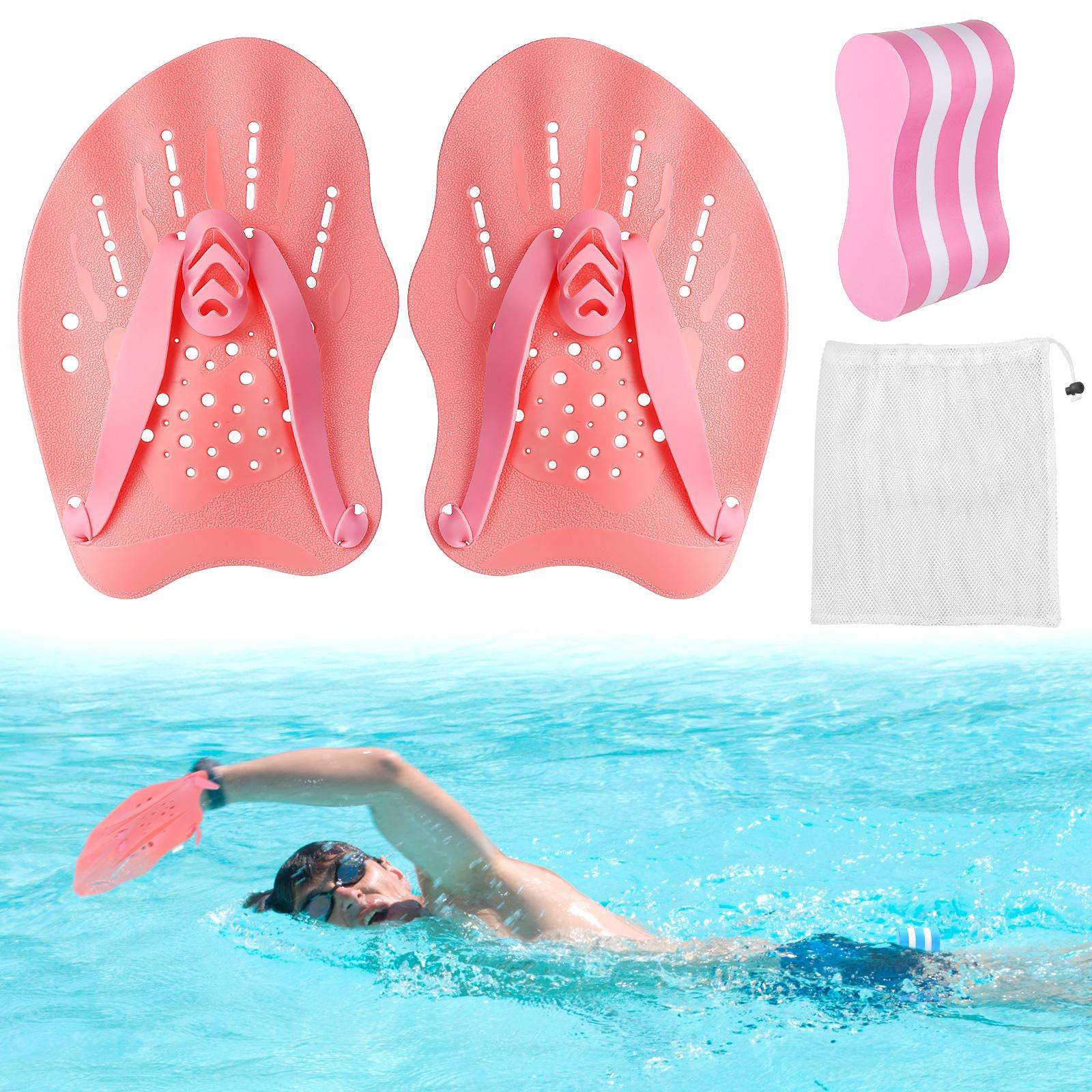 

Swim Training Pull Buoy Adjustable Strap Hand Paddles Lightweight Swim Training Equipment 5-Layer Pull Buoy for Pool белый