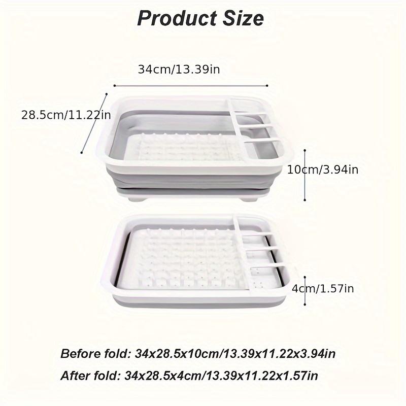 Foldable Dish Rack, Cutlery Storage Rack, Foldable Dish Rack, Drain Above Sink, Fruit and Vegetable Cleaning Sink Drain Basket
