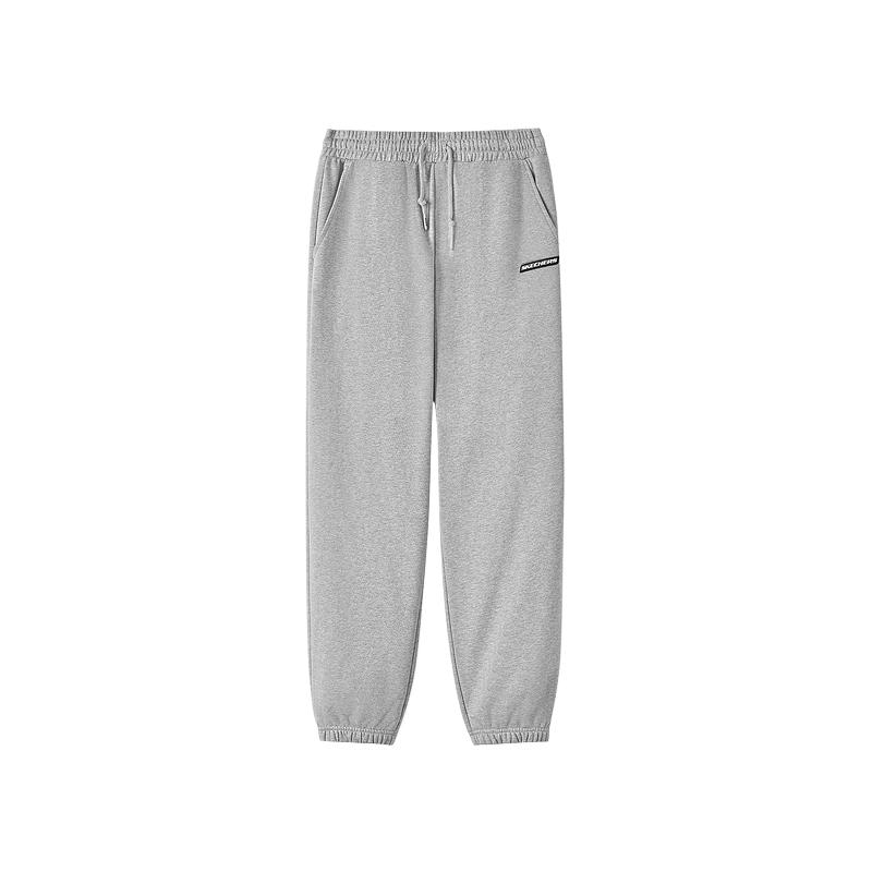 Skechers Sports Alliance Series Comfortable Breathable Soft Drawstring Knit Joggers Men Joggers Light-Gray L424M096-004F M
