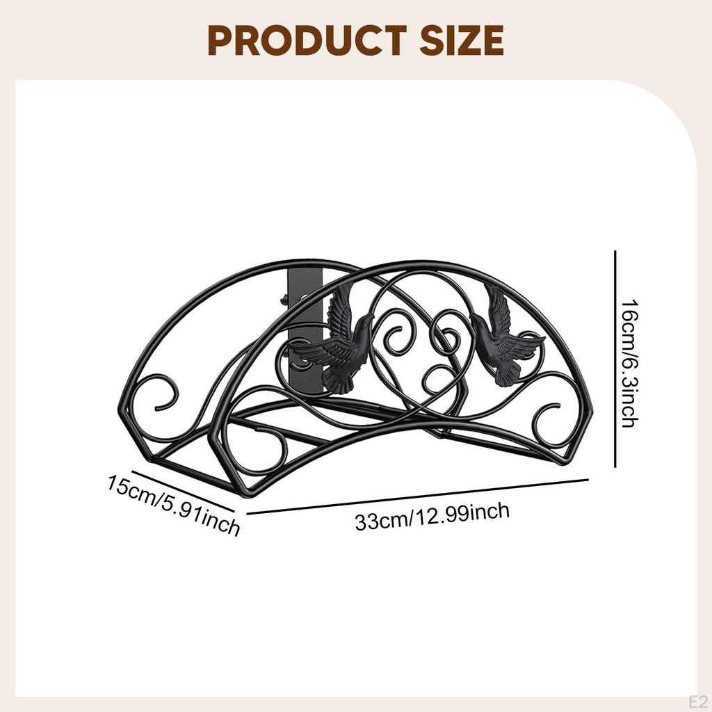 Metal Garden Hose Holder Hanger Easy to Install Heavy Duty Wall Mount Bracket for Terrace