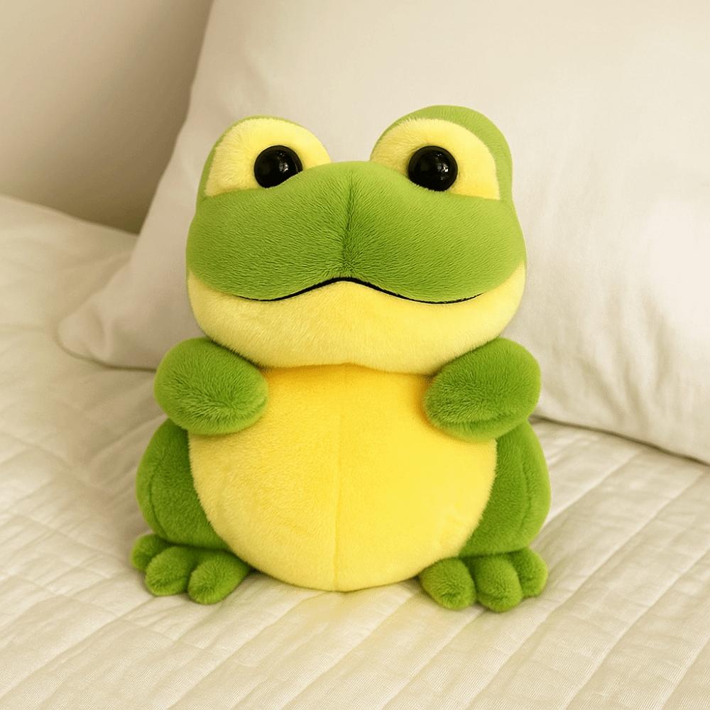 Cartoon Anime Animal Fluffy Frog Figure Doll PP Cotton Cartoon Frog Stuffed Toy  Car Decor