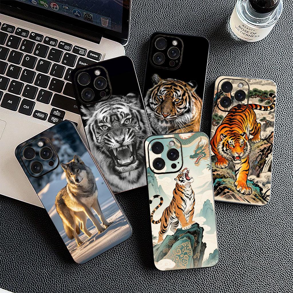 Cover Tiger Stalking Wolf Art for Samsung Galaxy Note 20 Ultra 10 8 9 S10 Plus Lite S8 A70 A24 A25 S10E A21S A37 A57 A55 A7 Case