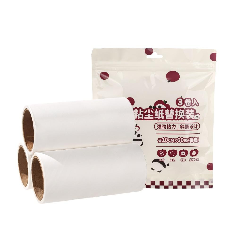 

Tearable Hair Cleaning Brush Extra Sticky Pet Hair Remover Cleaner Tearable Lint Roller Carpet 3PCS Refill roll