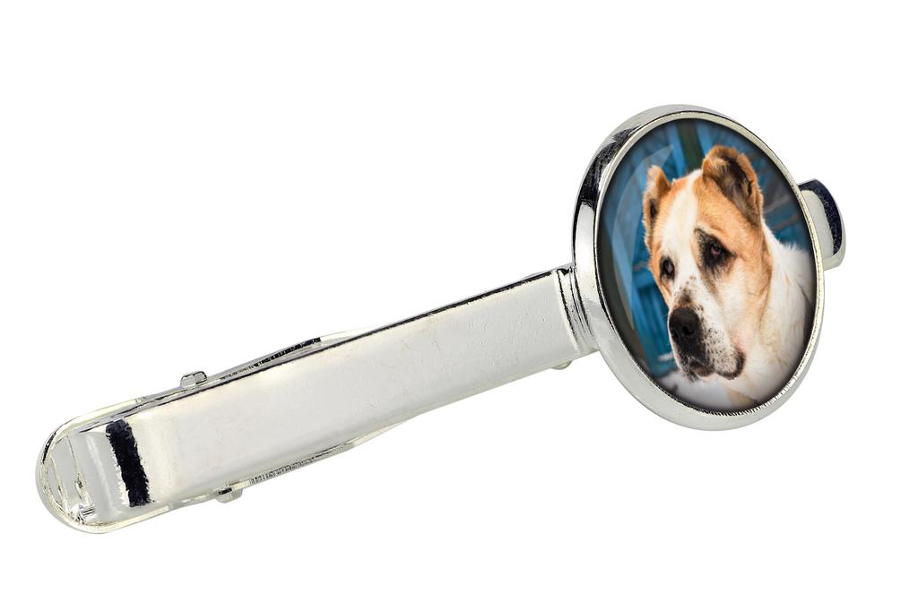 Central Asian Shepherd Dog - cufflinks and tie with your photo, a suit decoration, men's jewelry from the Art-Dog brand.