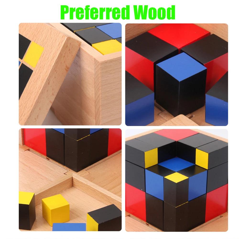 Non-Toxic Montessori Math Teaching Binomial Trinomial Kids Wooden Toys Sensory Play Math Learning Toys For Kids 3+ Years Old Educational
