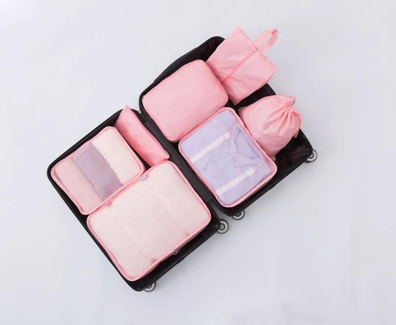 7pcs/Set Travel Storage Bag Luggage Storage Bag Set Clothes Suitcase Clothes Underwear Waiting For Production Finishing Packing