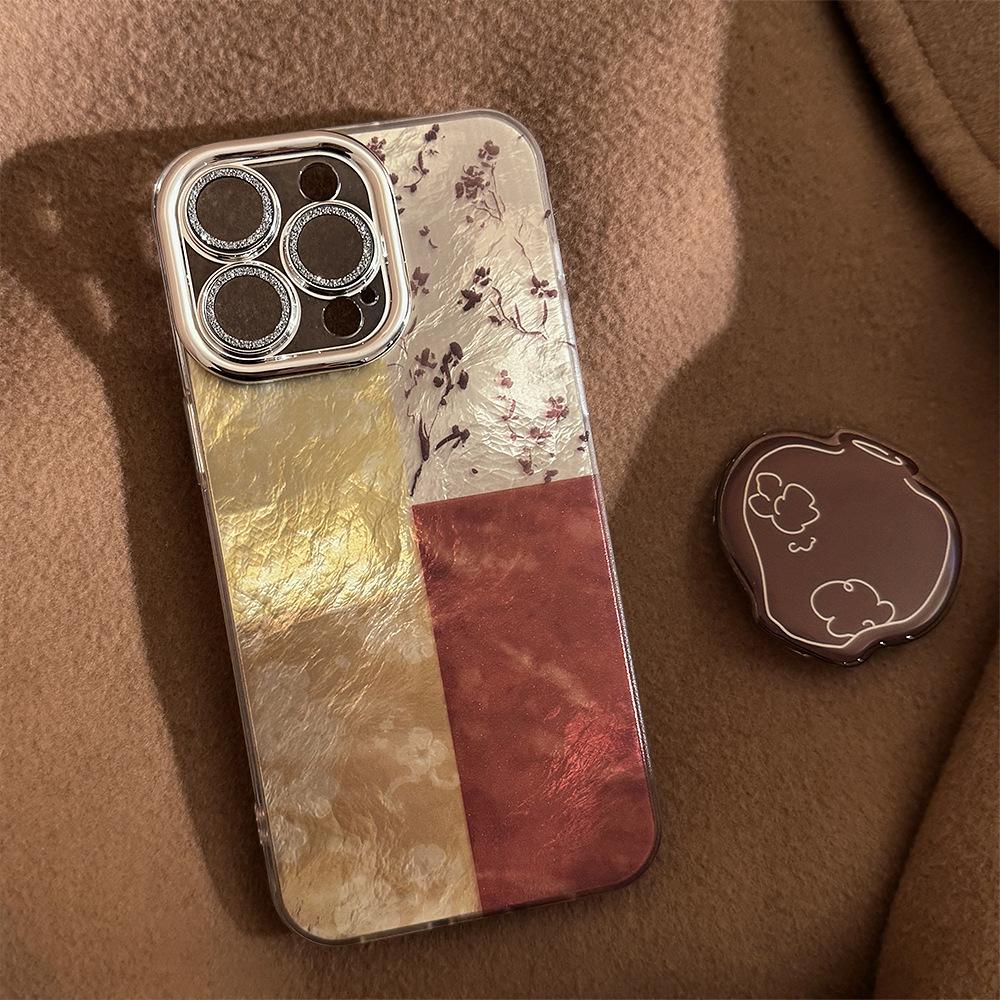 Chinese-style retro bottle iPhone 16 phone case, suitable for iPhone 17, Apple 15 Pro Max, lens film, new Chinese style 12, 13