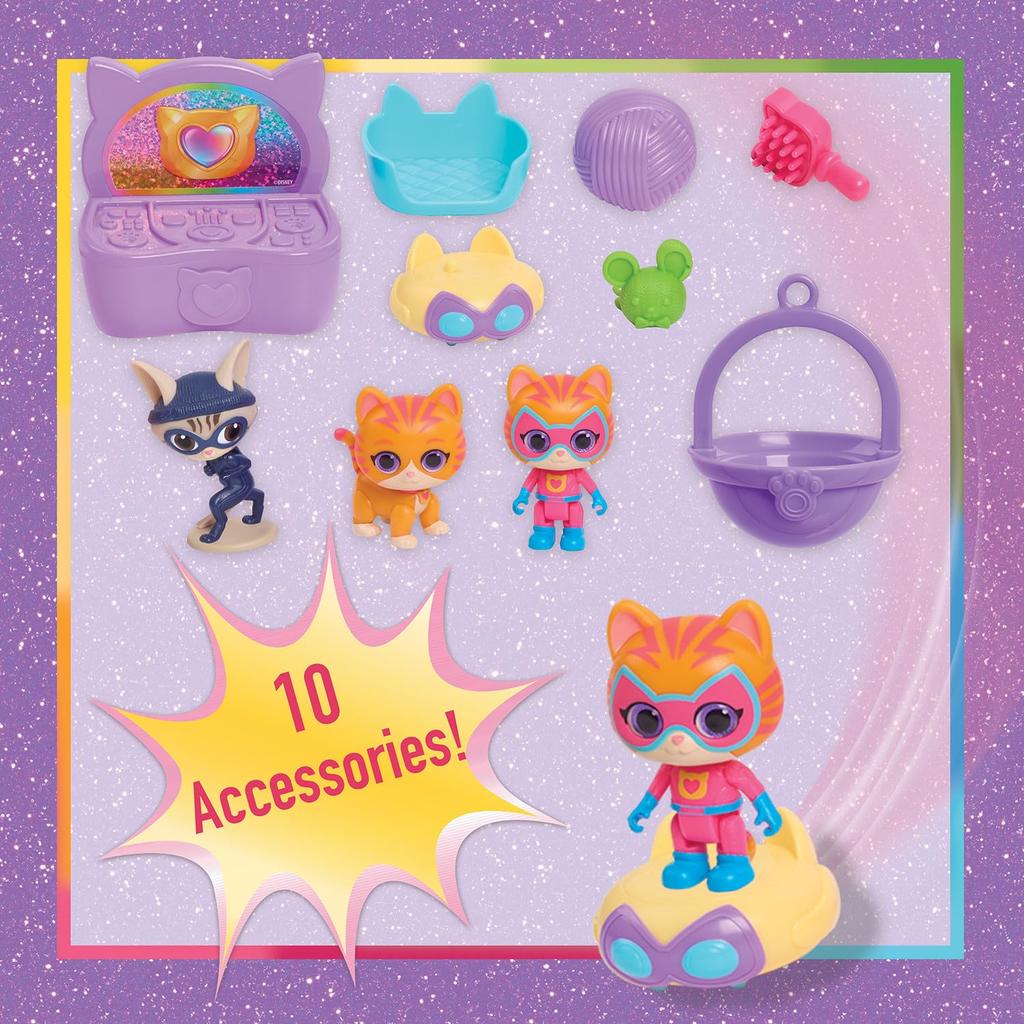 Disney Junior SuperKitties Purr ‘N’ Go Light & Sound Playset Just Play Disney Junior SuperKitties Purr ‘N’ Play Playset