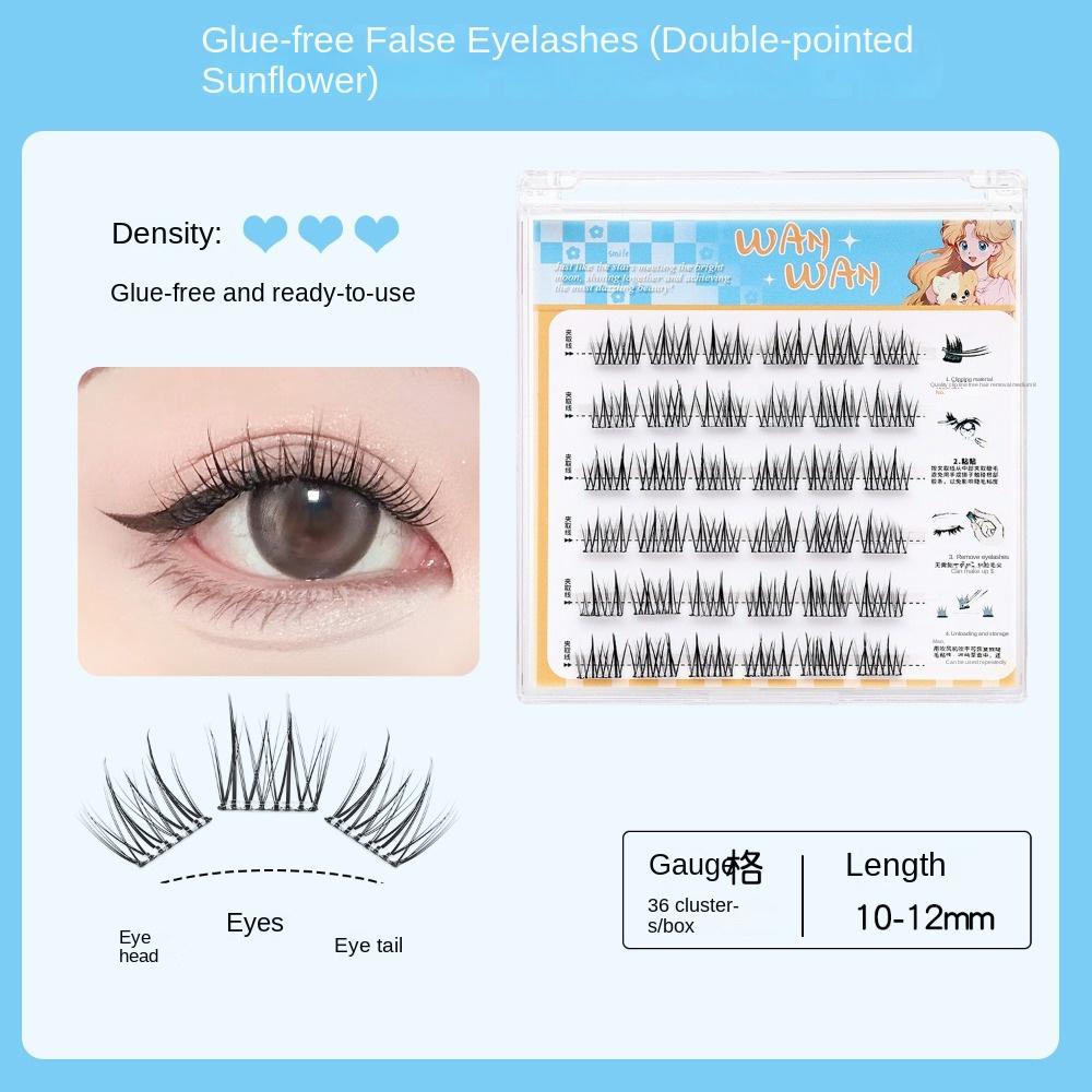 Sweet Self-adhesive Lash Clusters DIY False Eyelash Clusters Glue Free Fake Lashes  Makeup Tool