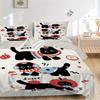 3pcs Cute Black Cat Bedding Set, Suitable for Bedroom Decoration, (Includes 1 Duvet Cover And 2 Pillowcases, Quilt Not Included) yy250822144