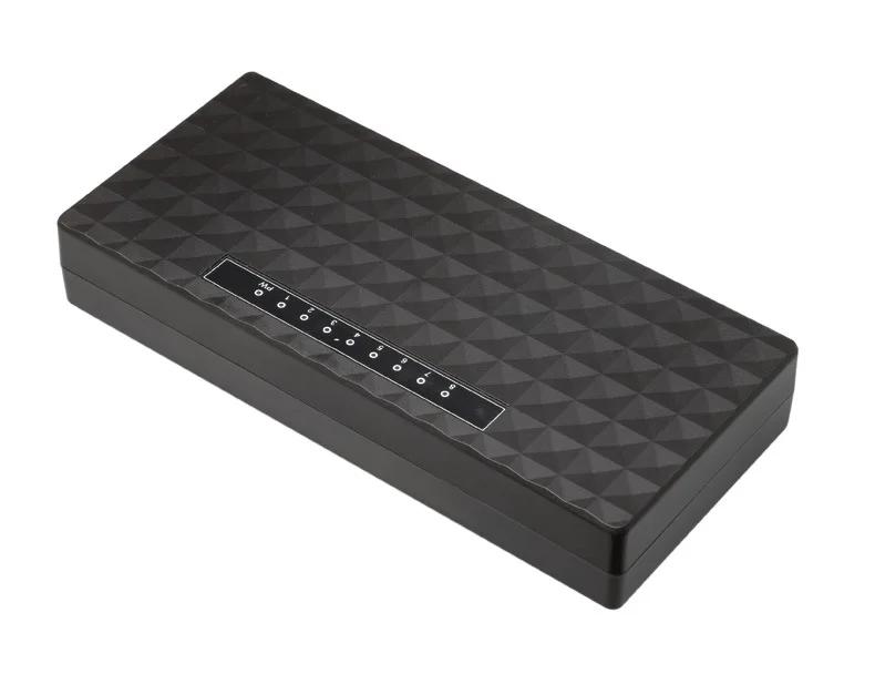 

RJ45 8 Ports Portas Gigabit Mini Network Switch 1000Mbps Ethernet Smart Switcher High Performance With EU Power Supply Adapter чорний
