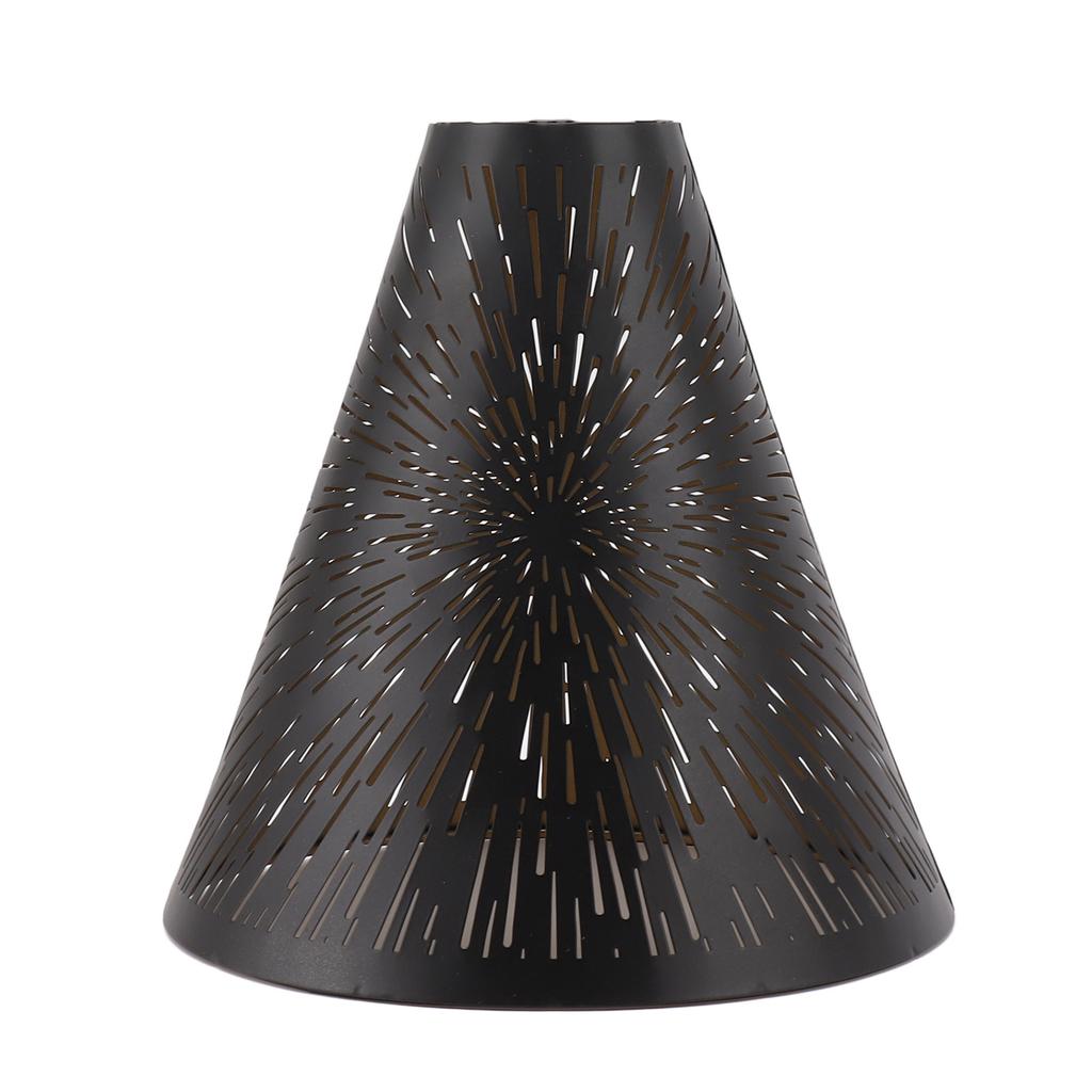 Table Lamp Shade Laser Engraved Metal Fireworks Shape Projection Lampshade for Bedroom