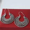 Vintage Antique Gold Silver Color Flower Metal Hoop Earrings Punk Alloy Earring Brincos for Women