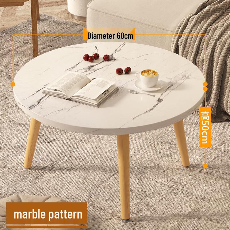 Round Coffee Table - Small, Stylish, Minimalist Side Table for Home, Balcony, or Sofa.