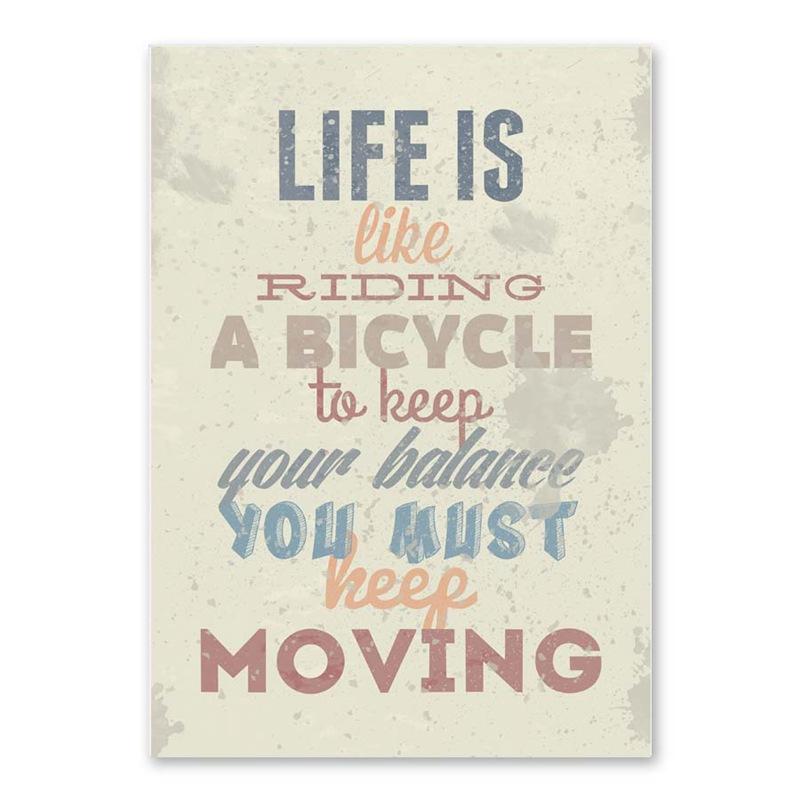 Classical Vintage Living Room Decorative Painting Office Inspirational Sentences Wall Canvas Painting English Alphabet Picture