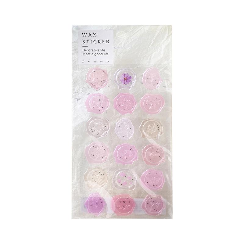 Sigilii de ceară bomboane de dimineață devreme Autocolante transparente pentru plicuri și jurnale