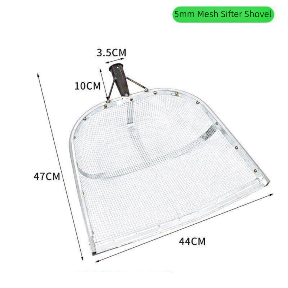 Незаменимый инструмент Металлическая сетка для просеивания почвы Удобная рукоятка Прочный Садовый просеиватель почвы Портативная лопата для почвы Сельское хозяйство