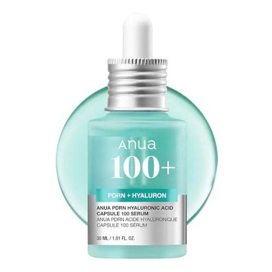 ANUA PDRN Hyaluronic Acid Capsule 100 Serum 30ml Essence Moisture Hydration Skin Texture Radiant Hyaluron High-Density Dry Combination Skincare