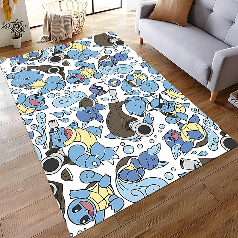Pokémon Squirtle Charmander Carpet Printed Non-Slip Rug Mat for Living Room Bedroom Kids Room Home Decoration Floor Mat