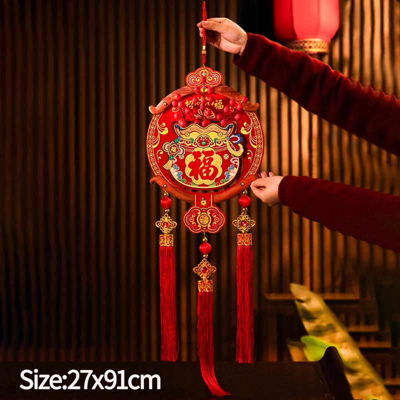 2026 Chinese Lunar New Year Hanging Pendant Decorations Spring Festival Chinese Knot with Tassel 3d Wall Door Ornament