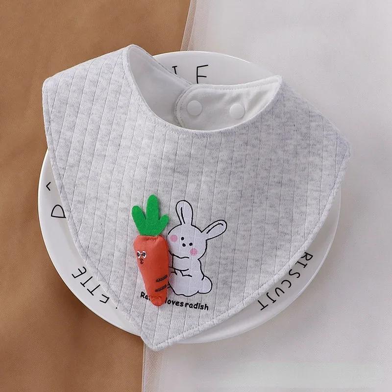 Triangle Cartoon Baby Bibs Soft Newborn Feeding Towel Cotton Cloths for Girls Boys Bandana Bib Newborn Saliva Towel Burp Cloths