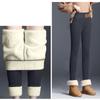 Women's Color Plus Velvet Warm Elastic Leggings High Waist Cotton Pants