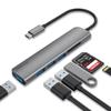 USB C Hub 6in1 USB Type C WALNEW HUB Conversion Adapter 4 USB Ports High Speed Data Transfer Type C Hub TF Card Compatible with MacBook Samsung Galaxy