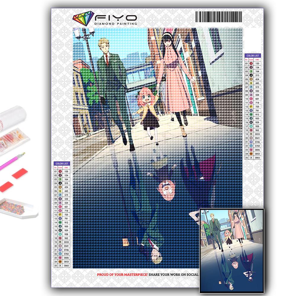 

DIY 5D алмазная живопись аниме постер шпионская семья набор для вышивки крестом полная дрель вышивка мозаика художественная картина стразы подарок Full Round 20X30CM