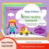 Kindergarten Winter Break Workbook: Pinyin, Math, Language for Preschool-Primary Transition