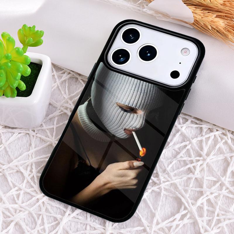Masked Goon Thug Life Teared Girl Shockproof Phone Case for iPhone 17 Air 16e 15 11 12 14 13 Pro Max Cover Coque