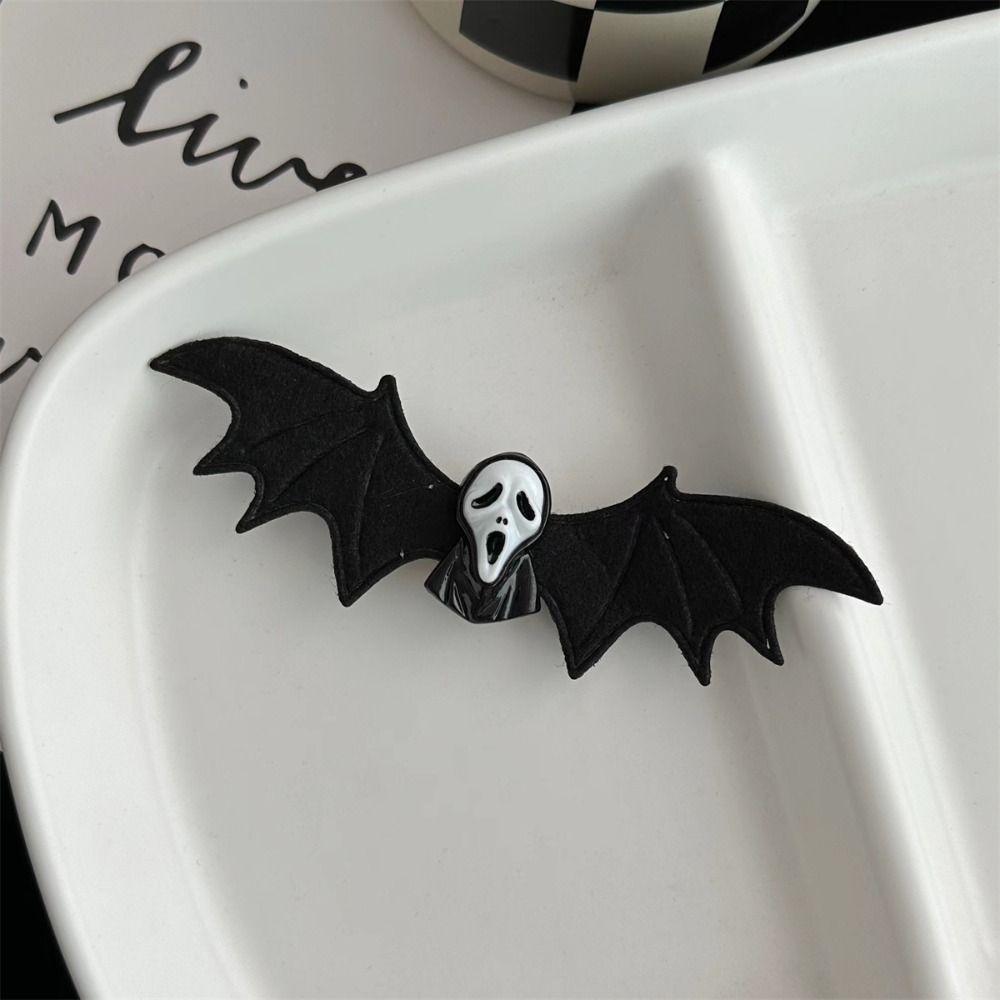 Ghost Bat Wings Hair Clip Resin Bat Duckbill Clip Funny Halloween Hairpin  Girls