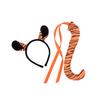 Ensemble de Serre-tête Animal de Fête de Festival Oreilles Girafe Zèbre Tigre Léopard avec Queue à Nouer Accessoire de Costume Cosplay Halloween