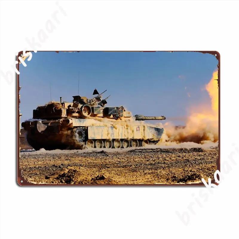 M1a2 Firing Metal Sign Plaques Cave Pub Retro Pub Tin Sign Poster 20X30CM