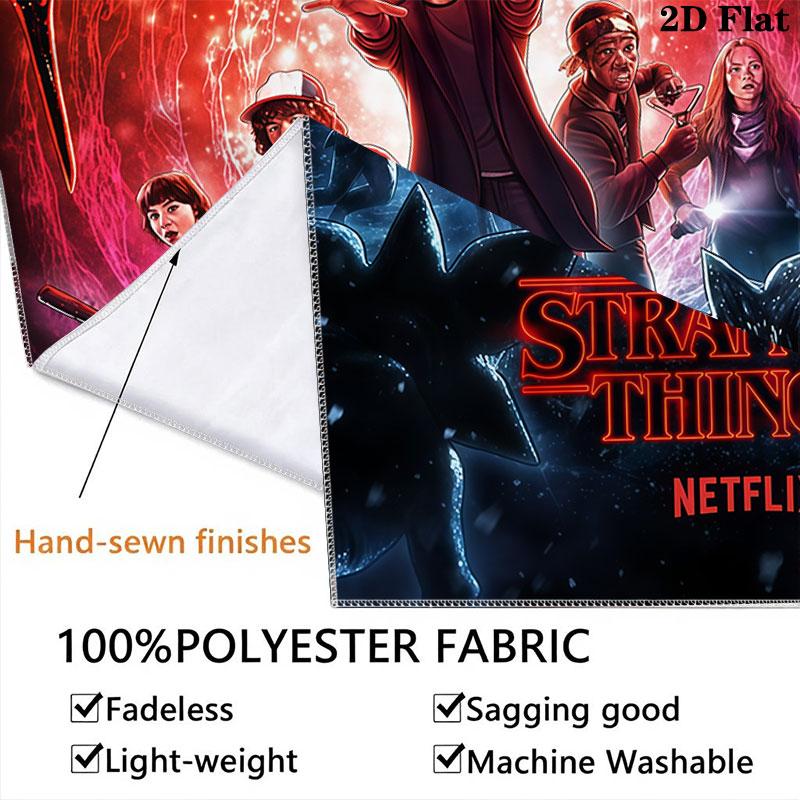 Stranger Things D Wall Hanging Printed Fabric Blanket Decorative Tapestries for Bedroom Living Room Home Decor
