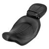 Motorcycle Two-Up Seat Leather Front Driver Rear Passenger For Harley Touring CVO Street Glide Road King Special Classic 09-23