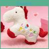 Chinese Red Pony Plush Toy With Short Pile Mink Material For Valentines Day Gift For Couples