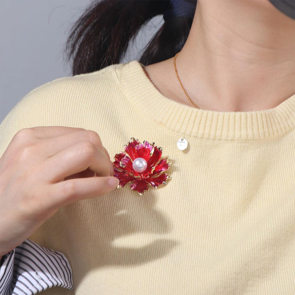 High-end Peony Brooch Pins Vintage Large Flower Badge Pin Flower Brooches  Girls