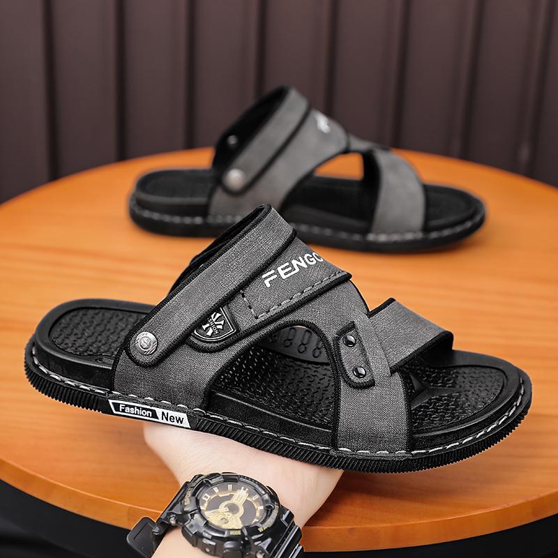 Mode Herrsandaler Tofflor Flatsandaler Skor för Män Tjock Sula Mjuka och Bekväma Halkfria Slitstarka Nya