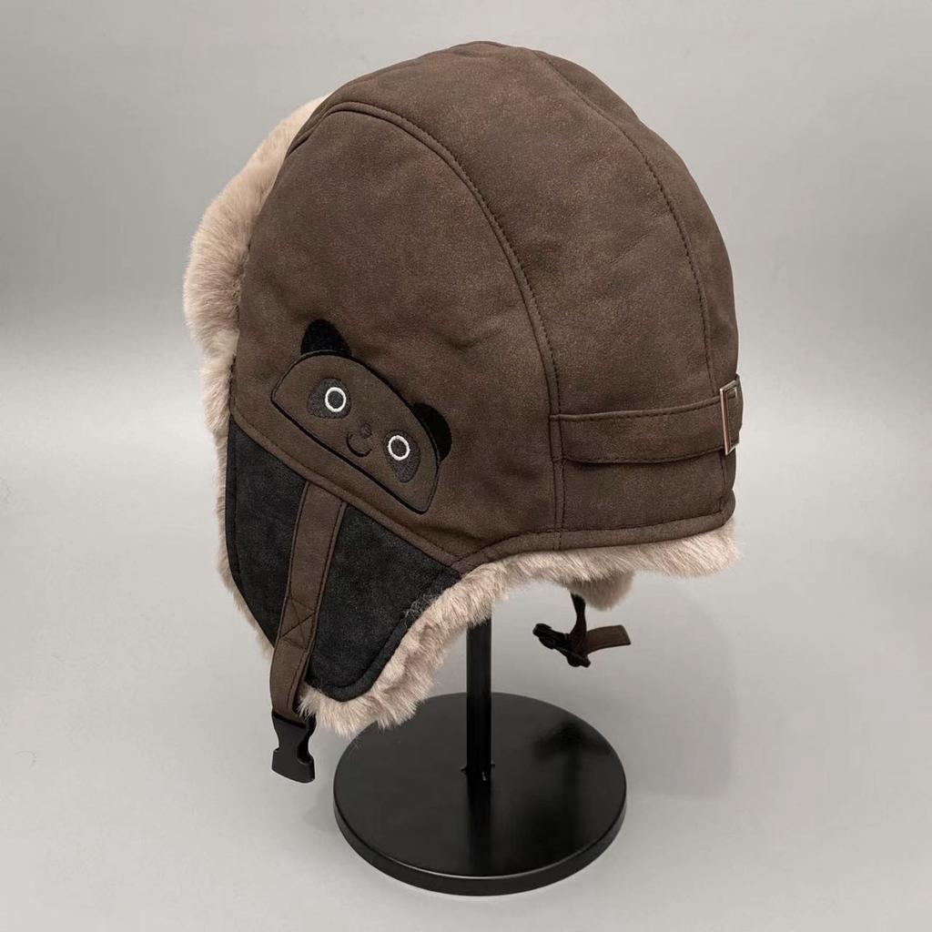 Thickened Fleece-Lined Trapper Hat with Ear Flaps - Warm, Windproof Winter Pilot Cap for Women, Perfect for Outdoor Activities Like Skiing & Cycling