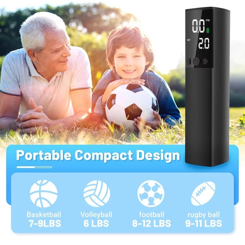 Electric Pump For Balls Fast Inflation Portable Low Noise Powerful Air Ball Pump USB Intelligent LCD Display Screen