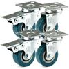 Castors - H-s - Model C - Steel - Set of 4 - Swiveling
