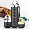 Practical Aluminum Alloy 7 Slot Travel Pills Case Pills Organizer for Outdoor Activities Keep Medication Safe and Dry